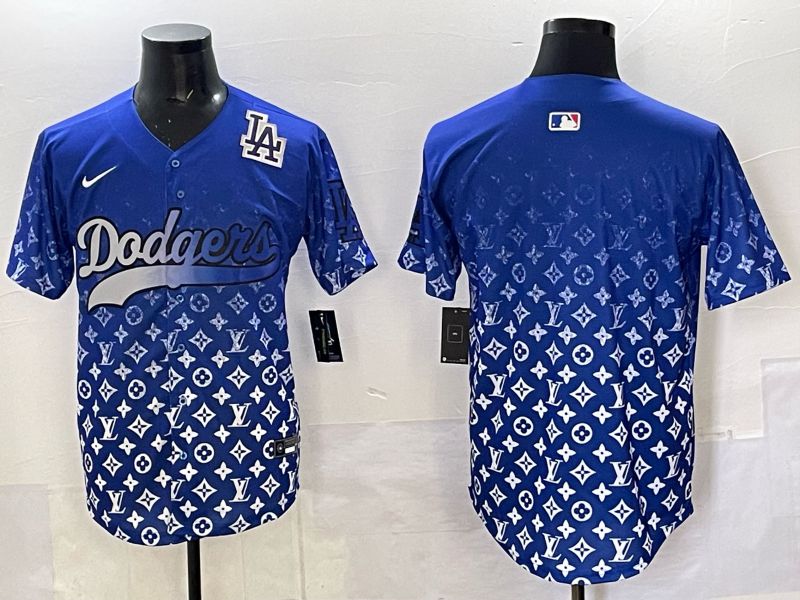 Men Los Angeles Dodgers Blank Blue Nike 2025 MLB jersey 02->los angeles dodgers->MLB Jersey